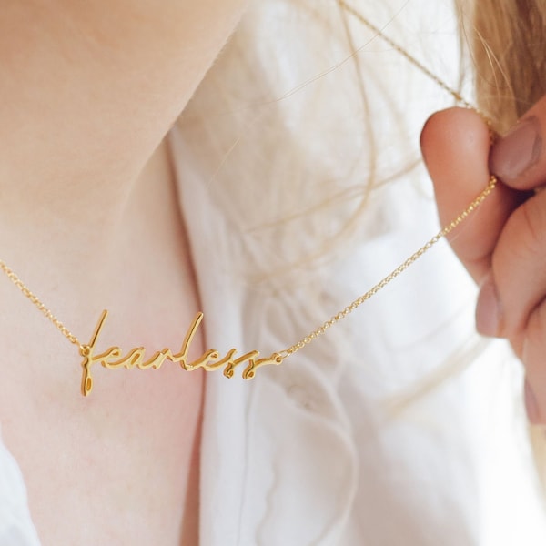 Fearless Necklace | Affirmation Necklace | Mantra Necklace | Fearless Jewellery | Affirmation Jewellery | Jewellery to Inspire