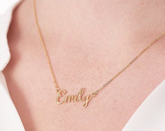 Personalised Gold Name Necklace Custom 