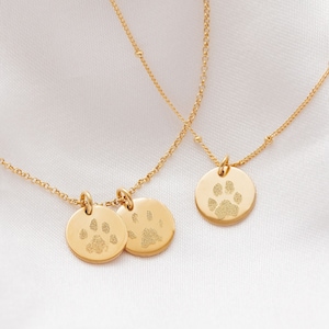 Actual Pet Paw Print Necklace | Custom Paw Print Necklace | Pet Paw Necklace | Dog Paw Necklace | Cat paw necklace | Personalised paw print