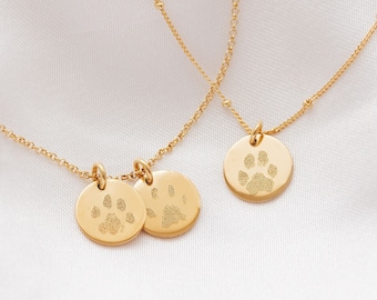Actual Pet Paw Print Necklace | Custom Paw Print Necklace | Pet Paw Necklace | Dog Paw Necklace | Cat paw necklace | Personalised paw print
