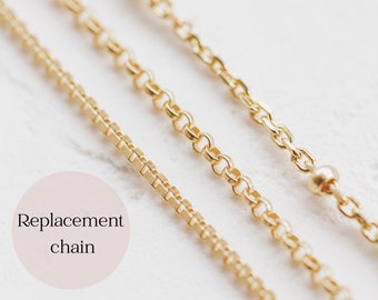 Replacement Chain | Gold Rolo Chain | Gold Box Chain | Gold Satellite chain | Chain Repair | Split Chain Replacement | New Necklace Chain