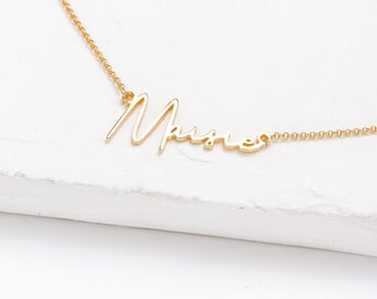 Dainty Name Necklace | Personalised Name Necklace | Custom Gold Name Necklace | Personalised Necklace | Custom Name Jewellery - Font #7