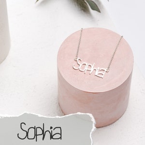 Collar de escritura a mano para niños / Collar de escritura a mano para niños / Collar de nombre de niño / Escritura a mano real para niños / Regalo personalizado para mamás