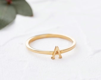 Custom Initial Ring | Letter Ring | Personalised Ring | Rose Gold Initial Ring | Gold Initial Ring | Silver Initial Ring | Initial Jewellery