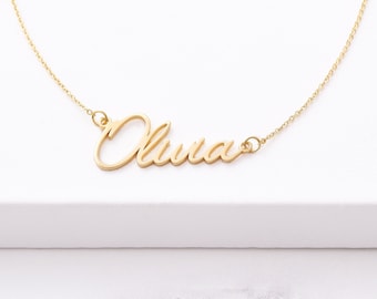 Personalised Name Necklace | Gold Name Necklace | Script Name Necklace | Personalised Necklace | Personalised Bridal Jewellery - Font #2