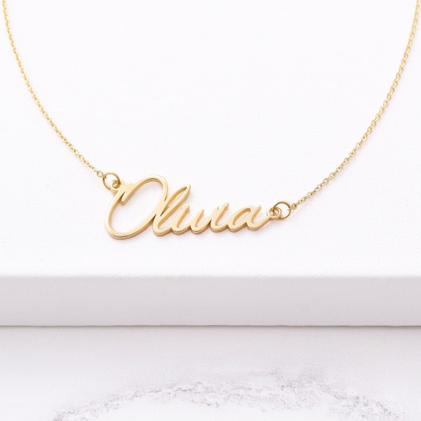 Personalised Name Necklace | Gold Name Necklace | Script Name Necklace | Personalised Necklace | Personalised Bridal Jewellery - Font #2