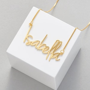 Gold Name Necklace Personalised Name Necklace Custom Name Necklace Custom Name Jewellery Personalised Necklace Gift Any Name Gift image 1