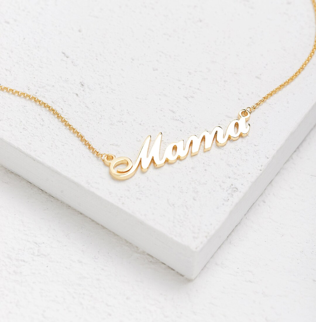 Gold Name Necklace Custom Name Necklace Cursive Name Necklace