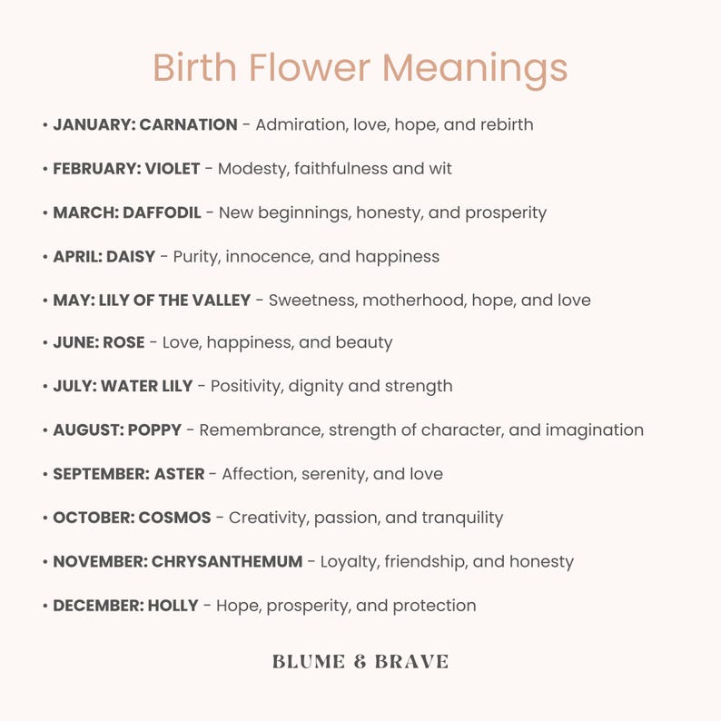 Personalised 18k Gold Plated Birth Flower Ring, Engraved Birth Month Floral Jewellery image 10