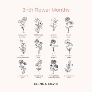 Personalised 18k Gold Plated Birth Flower Ring, Engraved Birth Month Floral Jewellery image 9