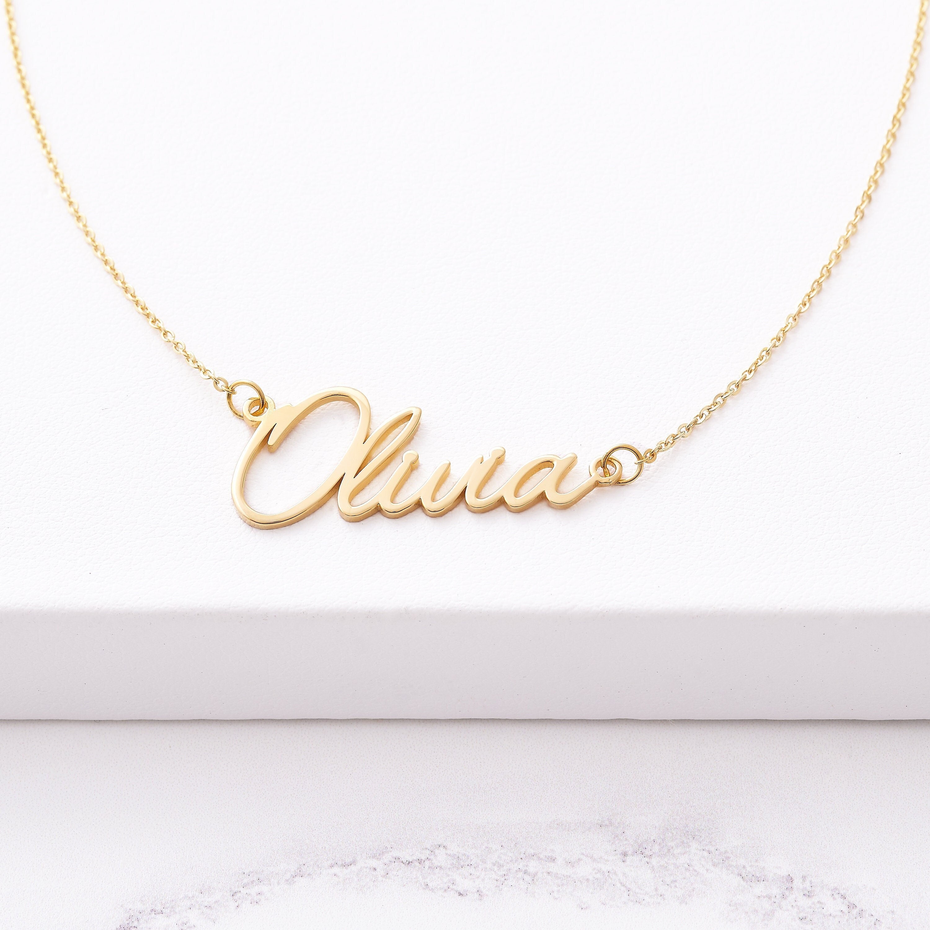 Personalised Name Necklace Gold Name 