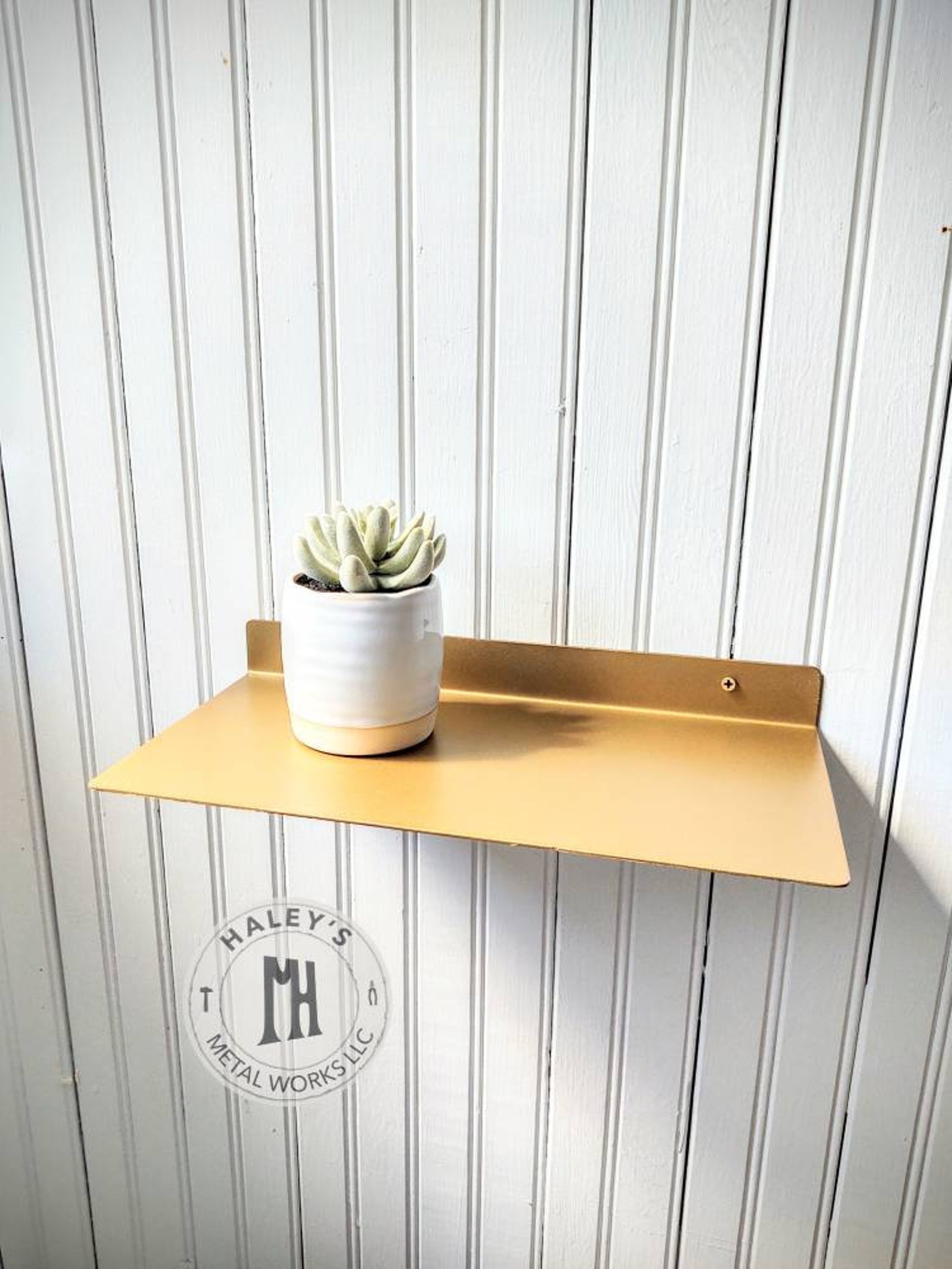 Floating Shelf Satin Bronze Metal 10 inch and up Shelves Etsy