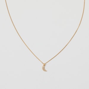 SALE Golden or silver Moon necklace Gold Plated Necklace Moon Necklace Jewelry