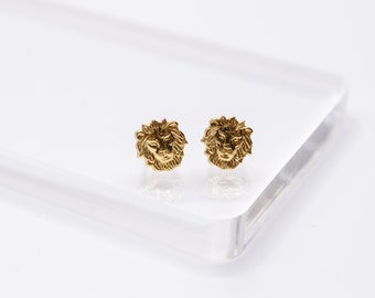 Golden Lion Earrings Puma Earrings Gold Wilderness Africa Jewelry