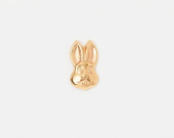 UNIKAT Pin Mini Brooch Rabbit Bunny Smiley Easter Spring Sun Golden Mini Pin Easter Bunny