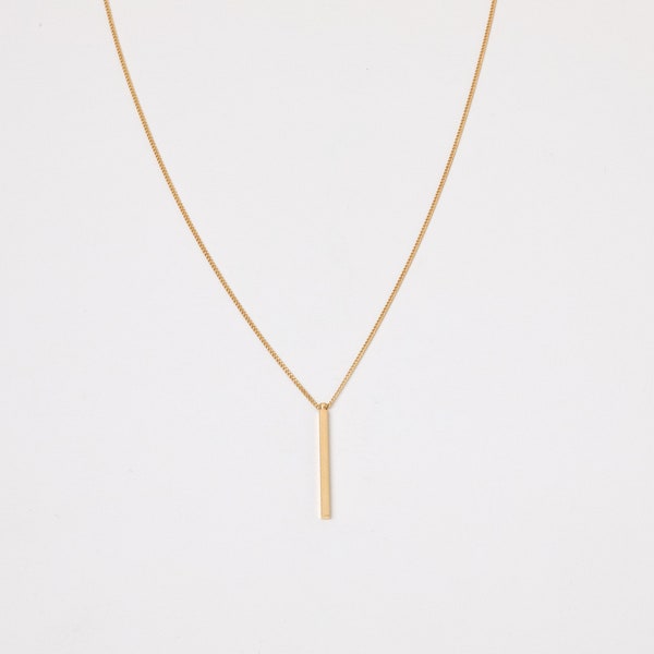 Long Necklace Stick Bar Pendant