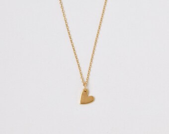 Golden Heart Necklace Silver Hertas necklace Loveheart BFF Love Chain Hearts Gold Plated Chain Gold Plated Perl Heartbead Bead