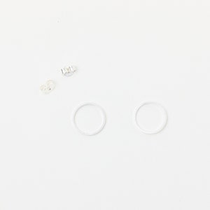 Ronde zilveren oorknopjes, cirkelvormige oorringen, oorstekers, cirkels, ring