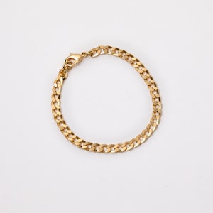 Bracelet Curb Chain Gold Silver or Rosegold Plated Chunky Curb Bracelet