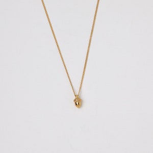 Eikelketting Eikengouden ketting zilveren eikel winter herfst eekhoorn verguld fijne ketting herfst sieraden natuurlijke sieraden noot