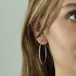 Creolen Hoops verschiedene Größen Ohrschmuck Ohrringe Wasserfeste goldene Creolen silberne Hoops roségoldene kleine Ohrringe