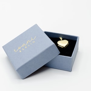 Golden Heart Photo Locket Necklace Sterling Silver Chain Locket Necklace Amulett Gold