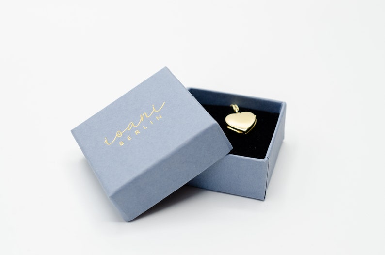 Golden Heart Photo Locket Necklace Sterling Silver Chain Locket Necklace Amulett Gold