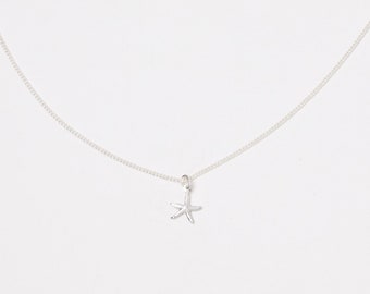 Golden Starfish Necklace Shell Summer Jewelry