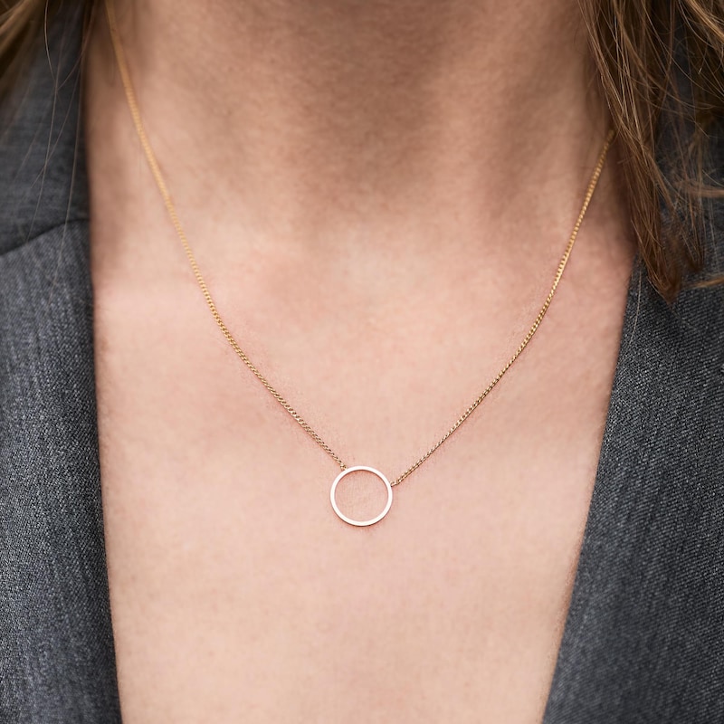 The Clear Hoop Necklace in Gold (46cm) main image 0