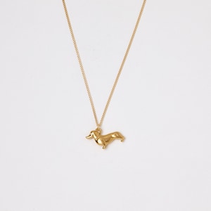 Silver chain dog dachshund dachshund love necklace with a small dachshund pendant pendant dog chain dachshund pretzel dachshund