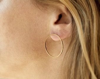 Large Circle Earrings Hoops