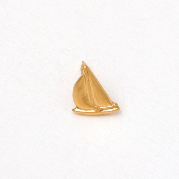 A unique pin tiny Boat Sailingbot Sailing  Jewelry handmade pin Golden Pin