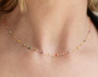 Colourful Necklace 925 Silver
