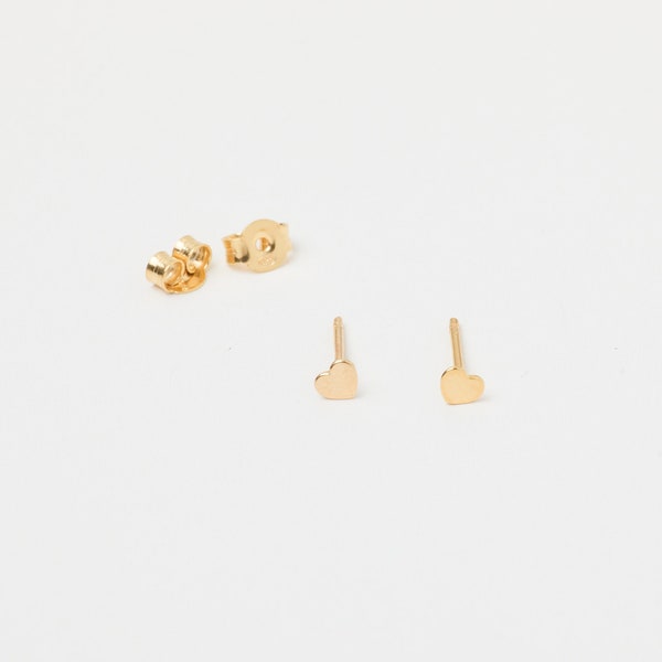 Goldene Mini Herzstecker Ohrstecker Herzchen Ohrringe Stecker Ohrschmuck Ohrringe Herzen Gold Herz