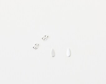 A Pair of Tiny golden Teardrop Studs Drop Earstuds  Sterling Silver Studs Earrings  Studs Mini Dropstuds