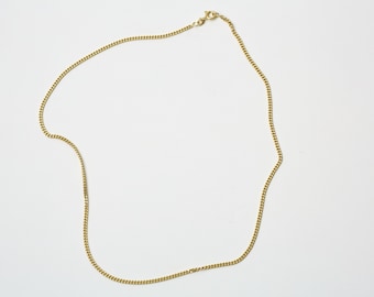 Golden Necklace Casual Look simple and chic golden Necklace Chain Sterling Silver Curbchain  Choker