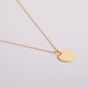 Golden Disc Necklace Gold Ring Circle Coin Golden Necklace Hoop Necklace Kette/Necklace