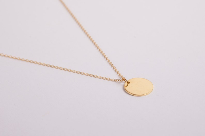 Golden Disc Necklace Gold Ring Circle Coin Golden Necklace Hoop Necklace Kette/Necklace