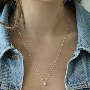 Goldene Herzchenkette 925er Silber vergoldet Halskette Herzen Herzkettchen Herz Love Liebe Gold Perle Herzkette