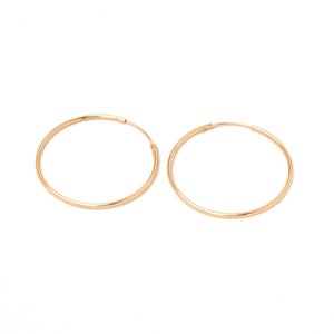 Ein Paar sehr dünne Creolen 925er Silber verschiedene Größen Gold, Silber oder Rosé Hoops, Kreolen, Goldene Creolen 18mm, 28mm, 40mm Bild 7