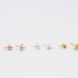 Mini Dot Ohrstecker Plättchenohrstecker goldene Studs Mini Studs Roségoldene oder Silberne Pünktchenstecker 2, 3 oder 4mm Bild 5