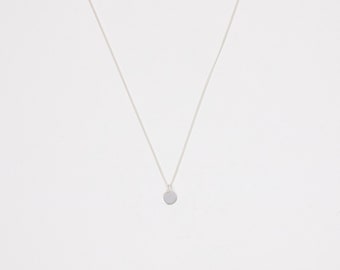 Silver Necklace with a tiny disc  925 Silver
