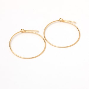 A Pair of very fine Sterling Silver Hoops Differerent Sizes Earrings 925 Silver Thin hoops Golden Or Rosegolden Hoops 40mm XL