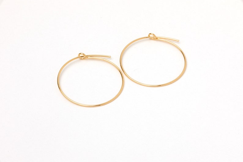 A Pair of very fine Sterling Silver Hoops Differerent Sizes Earrings 925 Silver Thin hoops Golden Or Rosegolden Hoops 40mm XL