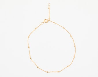 Fine golden anklet with pearls, pearl anklet, anklet, anklet, gold-plated 925 silver