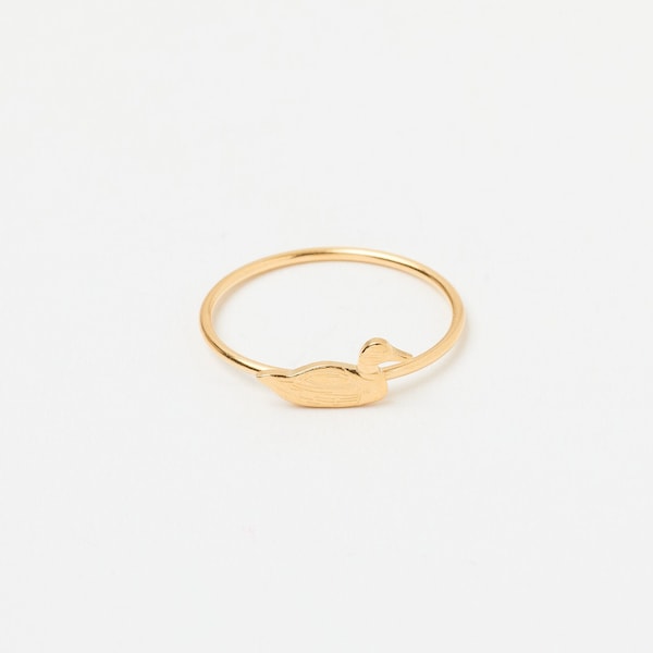 Unique Ring Duck  Golden Ring Duckling Stackable Ring