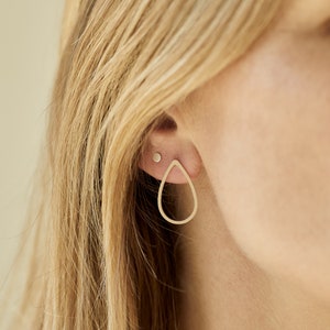 A pair of Large Teardrop Studs Drop Earstuds  Sterling Silver Studs Earrings  Studs