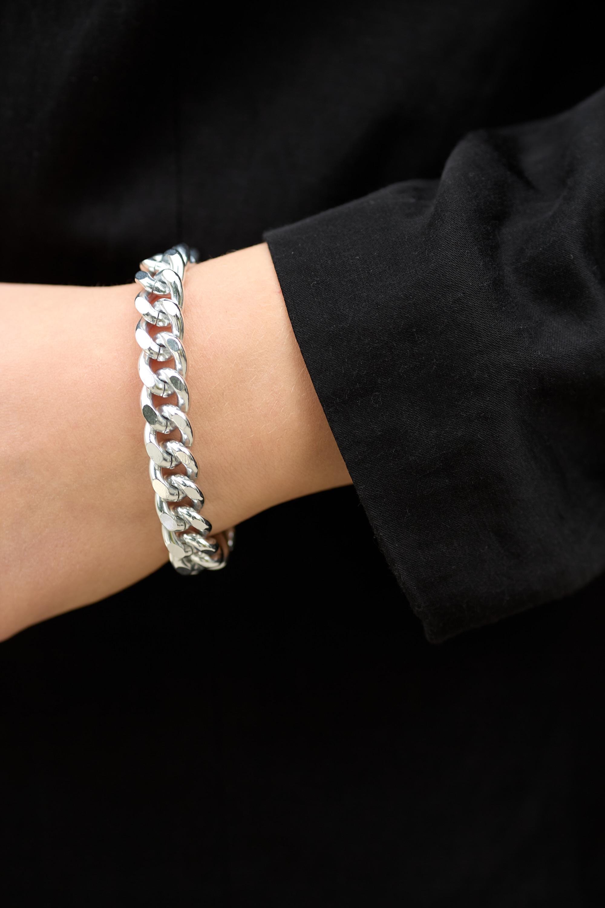 ブレスレット Classic Curb Chain Bracelet #5937 Classic Curb Chain Men Bracelet - Sterling Silver - Talisa