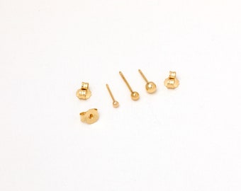 3er Set Kugel Ohrstecker Sterling silver Golden Roségolden Ball  Punkte  Paar Teeny Tiny  Kugelstecker Stecker Ohrschmuck