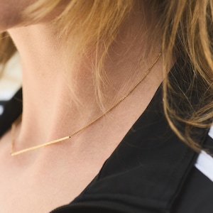 Goldkette Goldene Dreieckskette Halskette Dreieck Goldene Kette Chevron V Shape